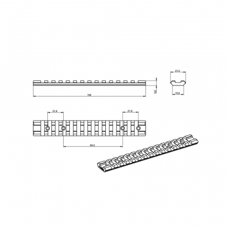 Szyna Picatinny Tikka T3,Tikka T3X #72
