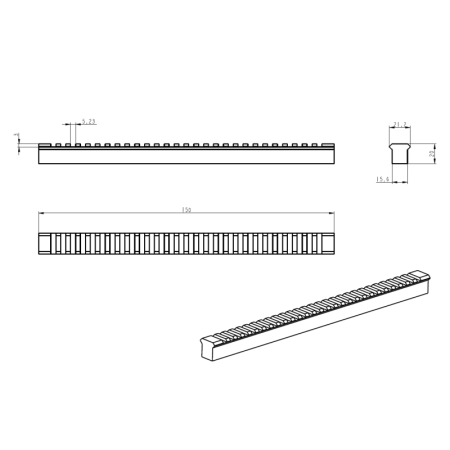 Szyna Picatinny 150mm #47