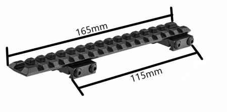 Szyna Picatinny ZKK 601,CZ 557 165 mm #32